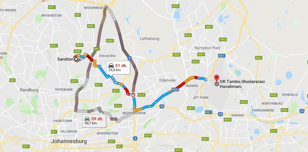 Johannesburg Havaalanı Şehir Merkezi Erişim Nasıl Giderim?